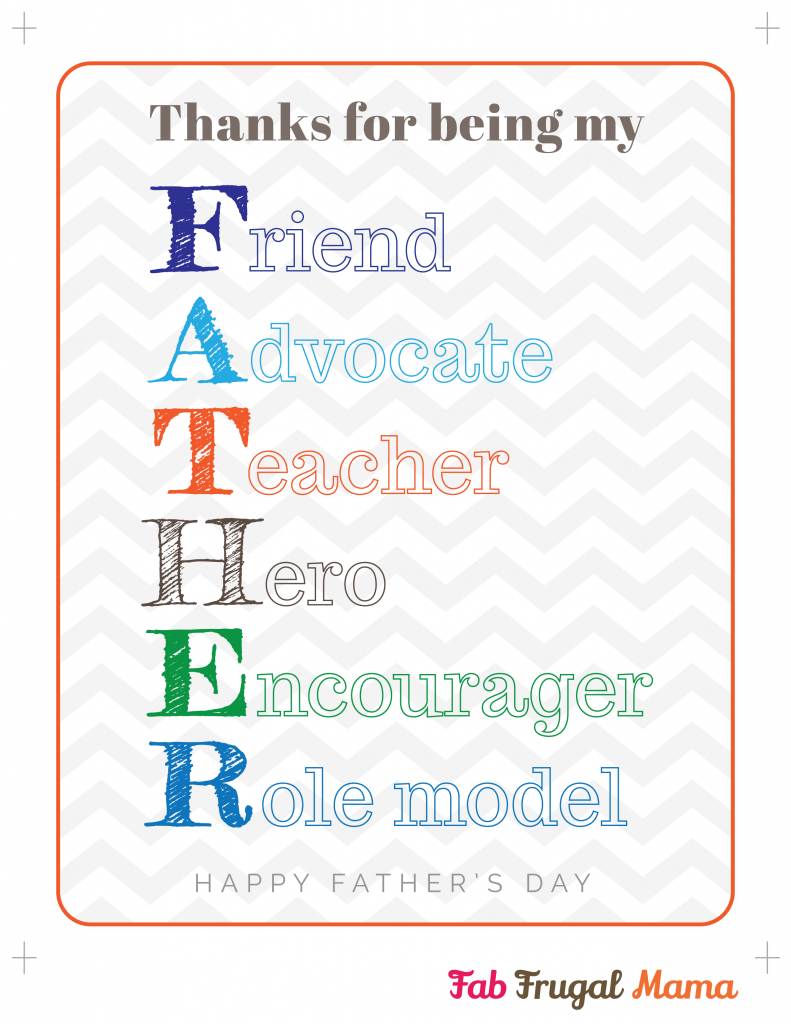 Fab Frugal Mama Father's Day printable v2